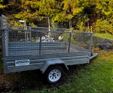 8x5 Galvanised Single Axle Car Trailer