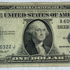 USA 1935 Series F 1 Dollar Banknote Blue Seal Note