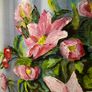 Vintage May McCartney Floral Still Life Oil Painting - Groomsport Studio 1980 (Damaged Frame) Image 5