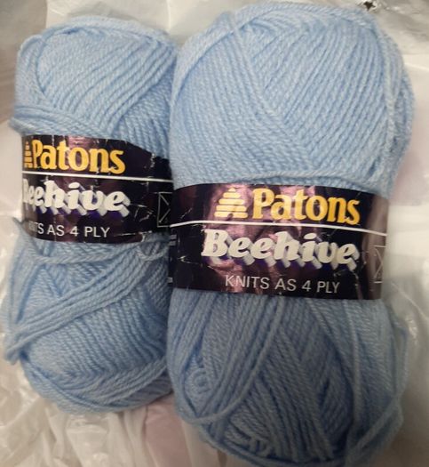 25%wool Lemon and Blue yarn knitting crochet crafts