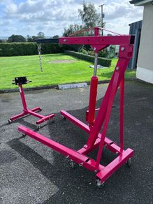 Heavy duty engine crane and stand