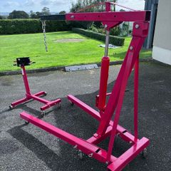 Heavy duty engine crane and stand