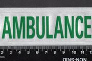 Small Ambulance Reflective Badge. A number available.