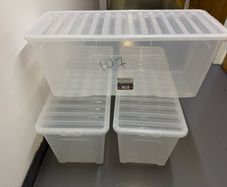 Wham 133 ltr Crystal Box & Lid x 3