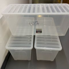 Wham 133 ltr Crystal Box & Lid x 3
