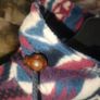 Purple and blue Vintage Aztec print hooded fleece  med to large Image 3