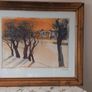 Set of 2 Framed Paris Watercolour Paintings in Gold Frames Image 3