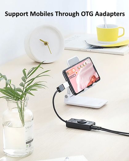 ORICO Multifunction USB External Digital Stereo Sound Card (3 AUX+Full Sound Control) (For PC/Laptop/PS/Mobile/Tablet) (Brand New/Warranty)