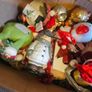 Box of Lovely Christmas Decorations and Santa Globe Lantern Image 2