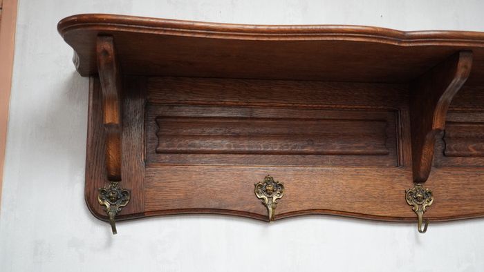 Antique French Oak Coat Hanger