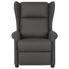 Recliner Chair Dark Grey Fabric