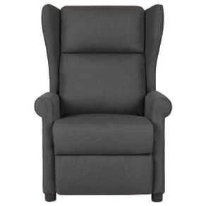 Recliner Chair Dark Grey Fabric