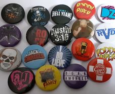 vintage collectable wrestling badges