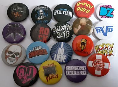 vintage collectable wrestling badges