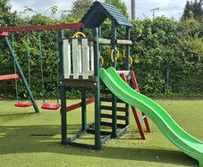 Wooden Garden Playground with Slide & Swings