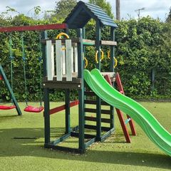 Wooden Garden Playground with Slide & Swings