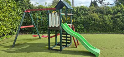 Wooden Garden Playground with Slide & Swings