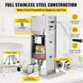 Sausage Stuffer 3L/7Lbs Sausage Maker with 5 Filling Nozzles Manual Sausage Stuffing Machine 2 Optional Speed Vertical Sausage Maker Kit For Home & Commercial Use Stainless Steel (FREE SHIPPING) Image 3