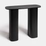 Black Console Table, Wooden Console Tables for Hallway Slim Madison Ribbed Wood Frame Display Table for Living Room Entryway Small Spaces Decorative Sofa Tables Image 2