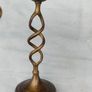 Pair of Vintage brass barley twist candle sticks Image 5