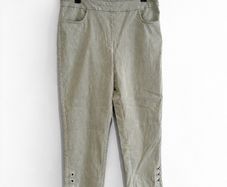 Pre Owned Sage Green Cropped Trousers