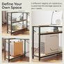 L Shaped Desk Small Corner Desk with Shelves 120CM Reversible Computer Desk Writing Table with Bookshelf for Home Office Small Space Image 2