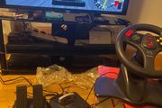 Nintendo N64 console, Games Delux Carry case, steering wheel