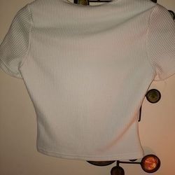 Misguided Zip-Front Ribbed Top, Size 8