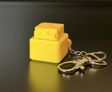 Clicker cheese keychain