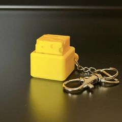 Clicker cheese keychain