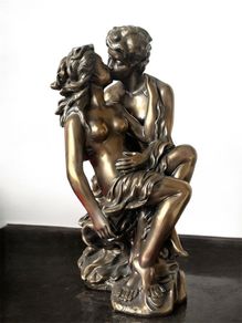 Bronze Finish Couple Sculpture Crosa 2002