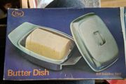 Vintage BLH 18/8 Stainless Steel Butter Dish - Mid-Century Retro with Original Box &amp; Superquinn Price Tag