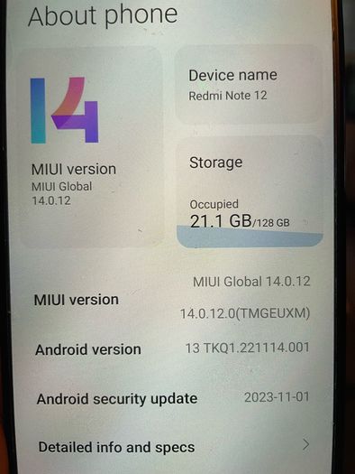 Redmi Note 12 with 128gb