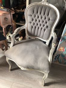 Painted Plush Armchair