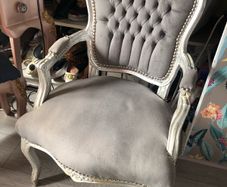 Painted Plush Armchair