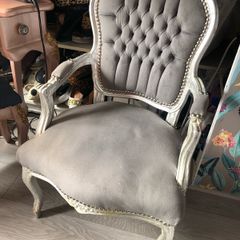 Painted Plush Armchair