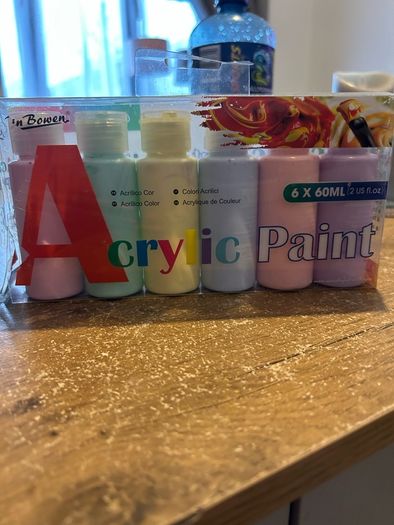 glitter and paint