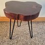 Rustic Live Edge Wood Side Table  Accent Table Image 3