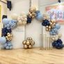 Royal Blue and Gold Balloon Arch Image 5