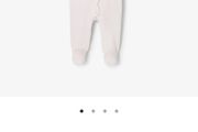 Jacadi Paris light pink velour all in one with petal edging detail Sz 0-3 mths very good condition