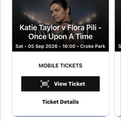 Katie Taylor field ticket section T on the field