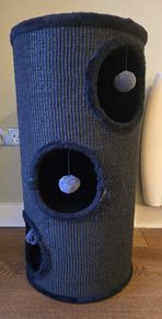 Cat Scratching Barrel / Tower - Diogenes L (Black)