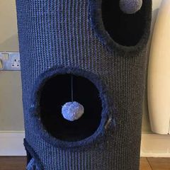 Cat Scratching Barrel / Tower - Diogenes L (Black)