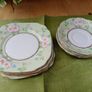 Bell china square plates, green china Image 6