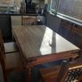 Solid oak wooden table 6 chairs Image 2
