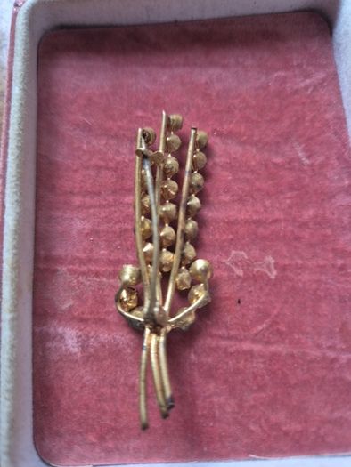 1940s/50s Vintage Metal Gold Tone Brooch