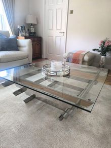 Stunning DFS Pagoda Glass Coffee Table Showstopper Piece
