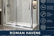 Roman haven6 sliding door and side panel chrome all sizes see below