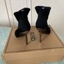 Ladies open toe fabric boots Image 3