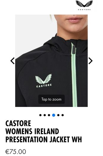 Brand New Castore Womens Ireland Presentation Jacket - Size - U.K.18 - Smaller Fit More A Size - U.K.16 - RRP - 75.00